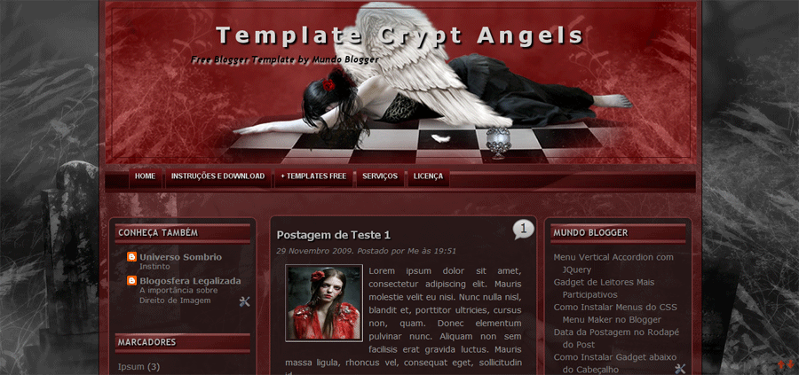 Template Crypt Angels – 3 Colunas