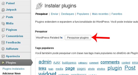 Artigos relacionados com o plugin WordPress Related Posts