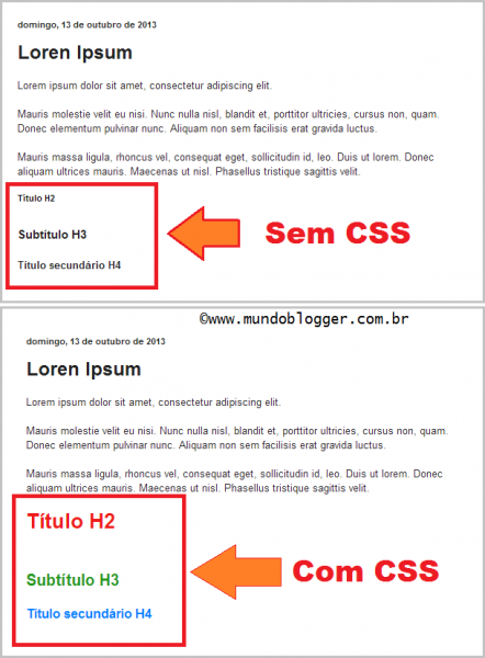heading tags css